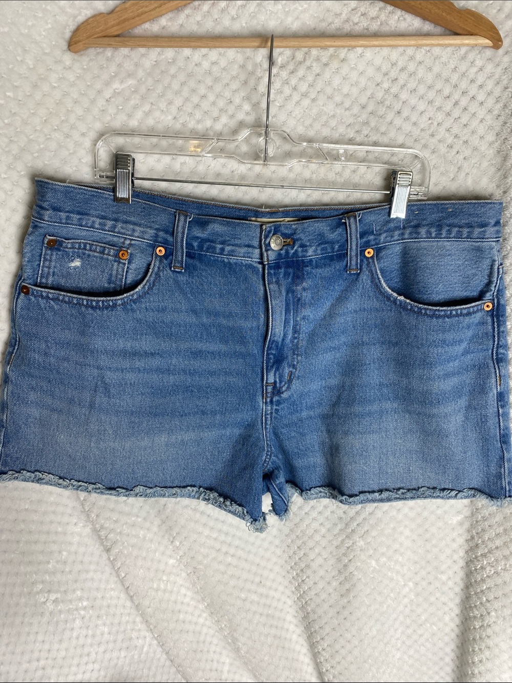 Madewell Classic Blue Relaxed Denim Cutoff Jeans Shorts